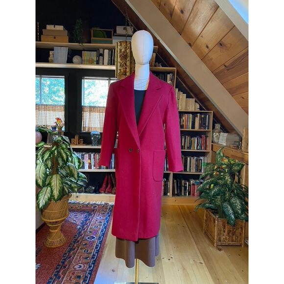 Red Wool Coat Vintage - Picture 2 of 8